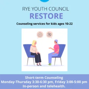 Rye youth council Restore counseling program